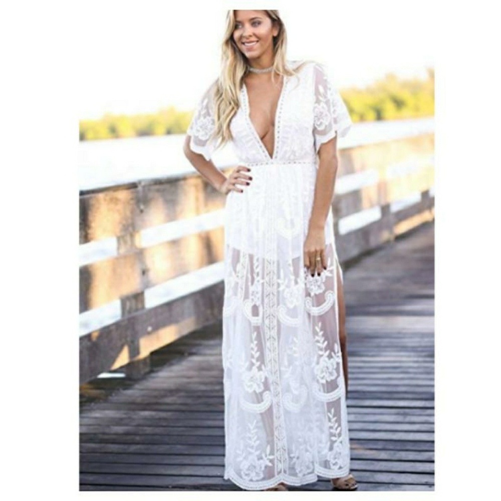 🌞LAST ONE "LACE MAXI ROMPER DRESS" - Picture 3 of 6